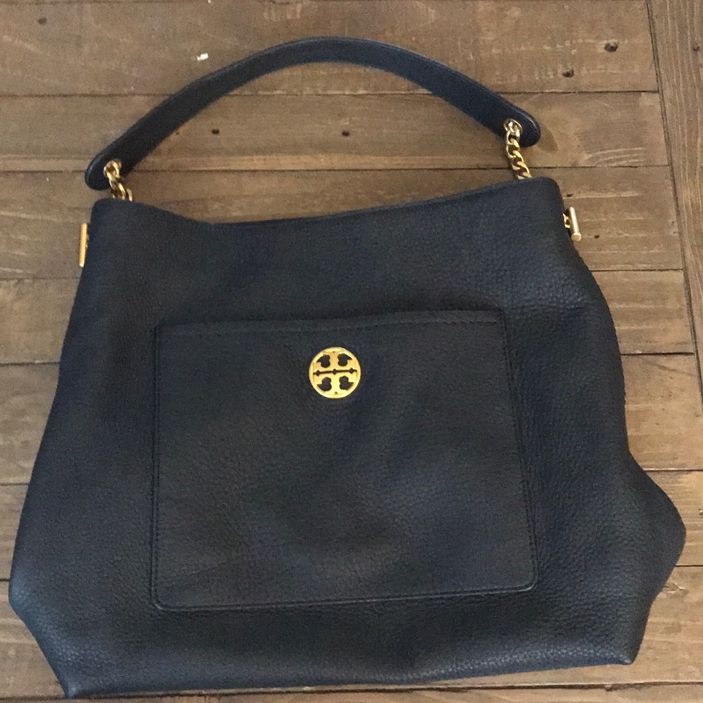 Black Tory Burch Chelsea Chain Hobo